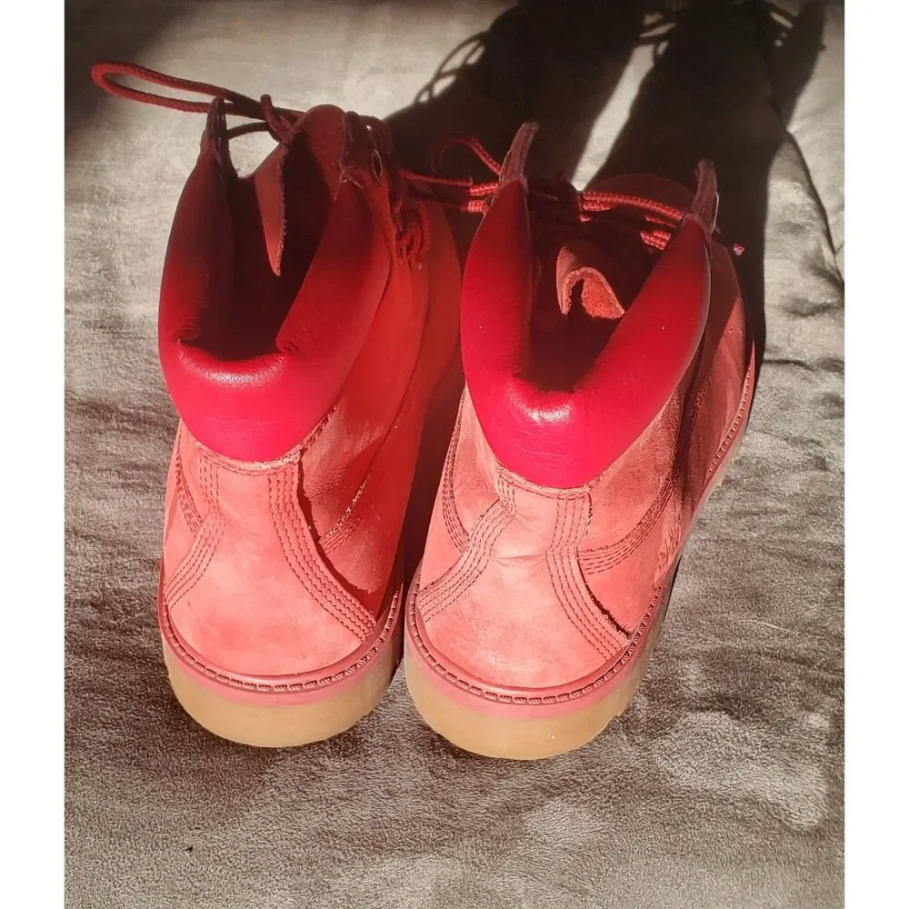 Timberland Red Boots Size 6 Youth Size A13HV